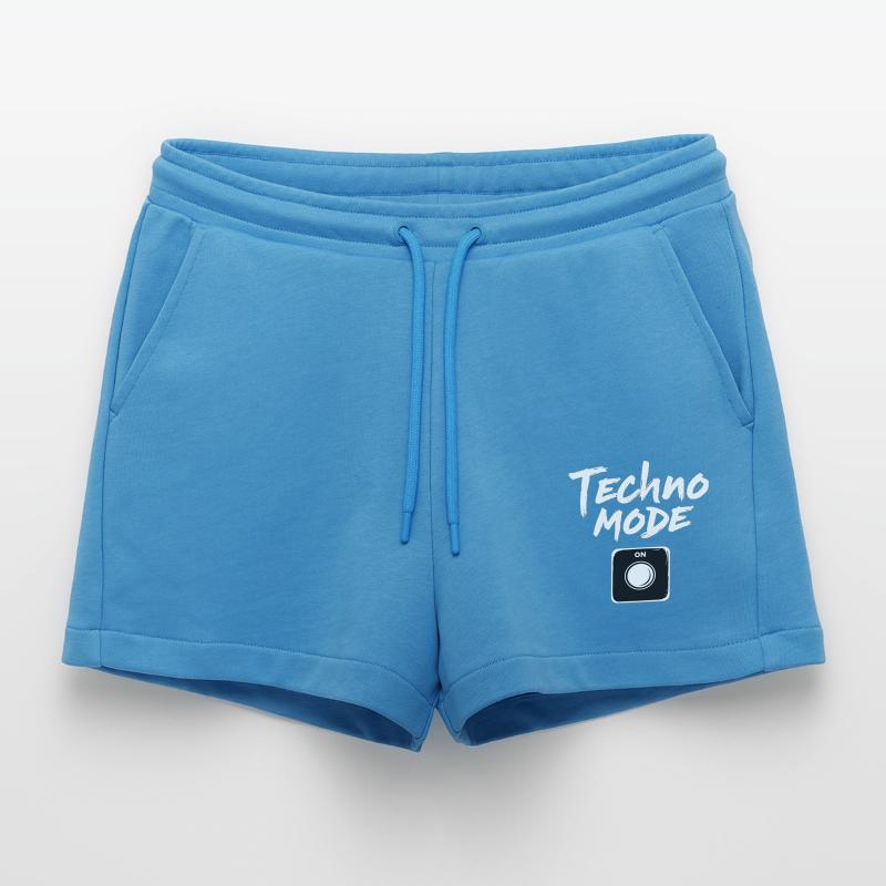 Techno Mode On Techno Techno Music Techno Organic Relaxed Cropped Shorts Made in EU