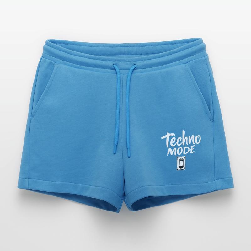Techno Mode On Techno Techno Music Techno Organic Relaxed Cropped Shorts Made in EU