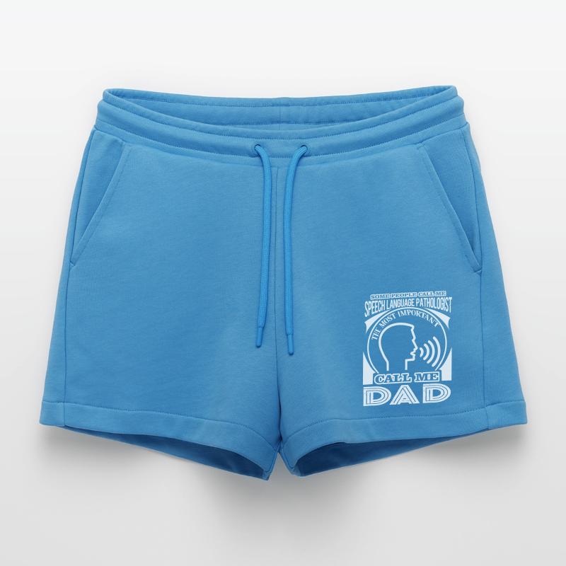 Speech Language Pathologist Dad Organic Relaxed Cropped Shorts Made in EU