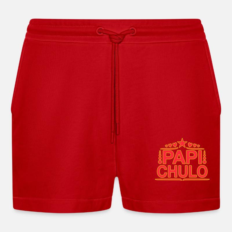 Papi Chulo - Latino Style Design - Short bio décontracté court fabriqué en UE - rouge