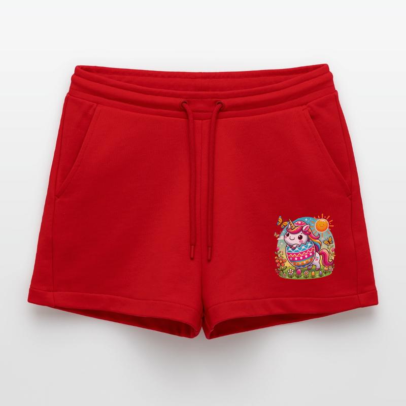 Easter Happy Easter Easter Bunny Easter Egg Spring Organic Relaxed Cropped Shorts Made in EU