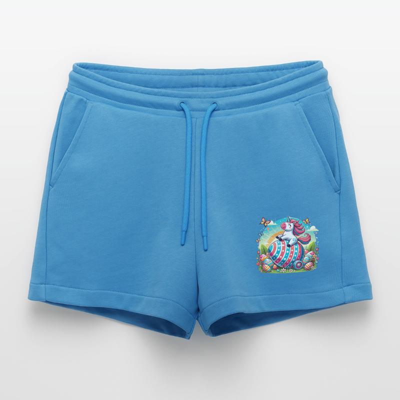 Easter Happy Easter Easter Bunny Easter Egg Spring Organic Relaxed Cropped Shorts Made in EU