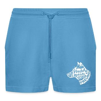 Mein Hund ist mein bester Freund Schäferhund - Organic Relaxed Cropped Shorts Made in EU -  Sol Blue - Vorne