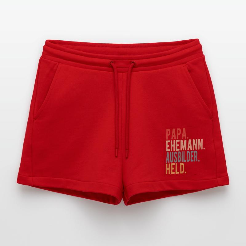Ausbilder Papa Ehemann Held Organic Relaxed Cropped Shorts Made in EU