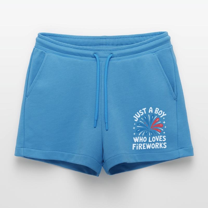 Pyrotechniker Feuerwerk Pyrotechnik Organic Relaxed Cropped Shorts Made in EU