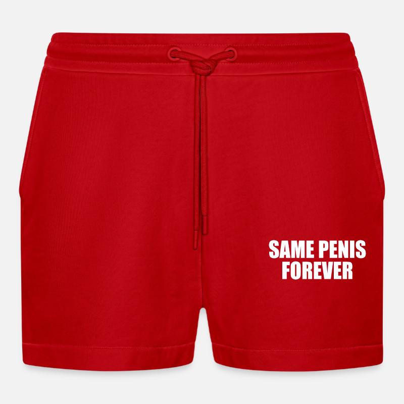 Same penis forever - Short bio décontracté court fabriqué en UE - rouge