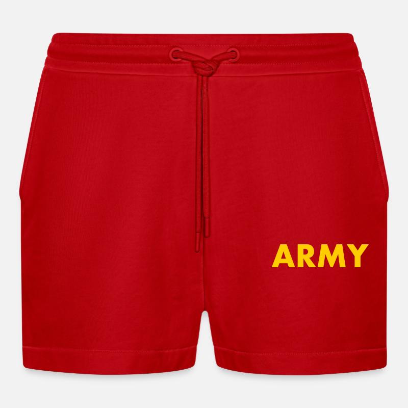 Army - Short bio décontracté court fabriqué en UE - rouge