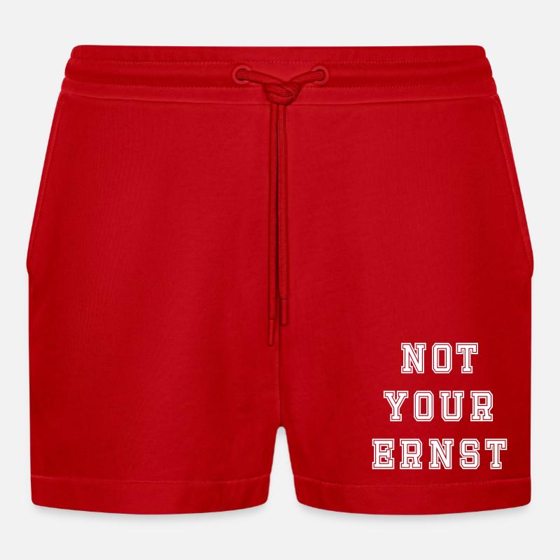 Pas votre Ernst Design - Short bio décontracté court fabriqué en UE - rouge