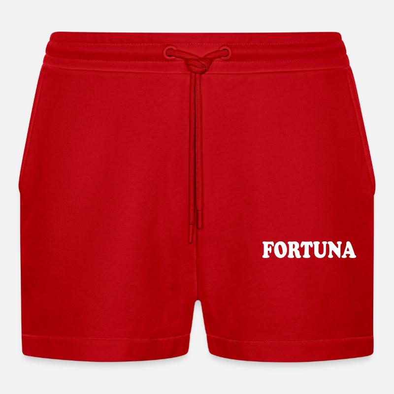 Fortuna - Organic Relaxed Cropped Shorts Made in EU - Rot
