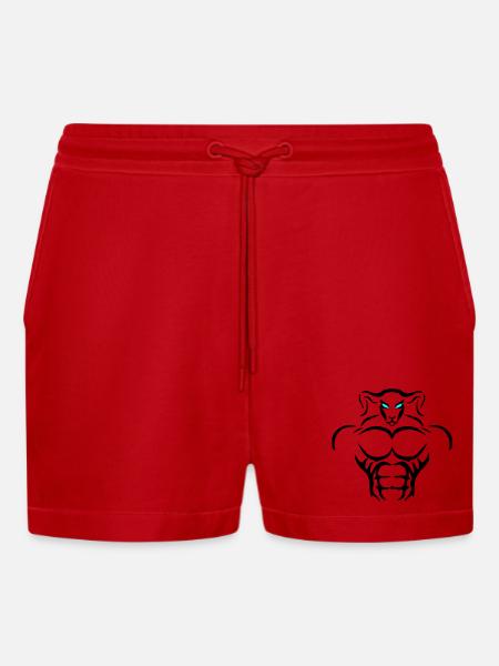 Alpha Aries Deluxe - Organic Relaxed Cropped Shorts Made in EU - Rot