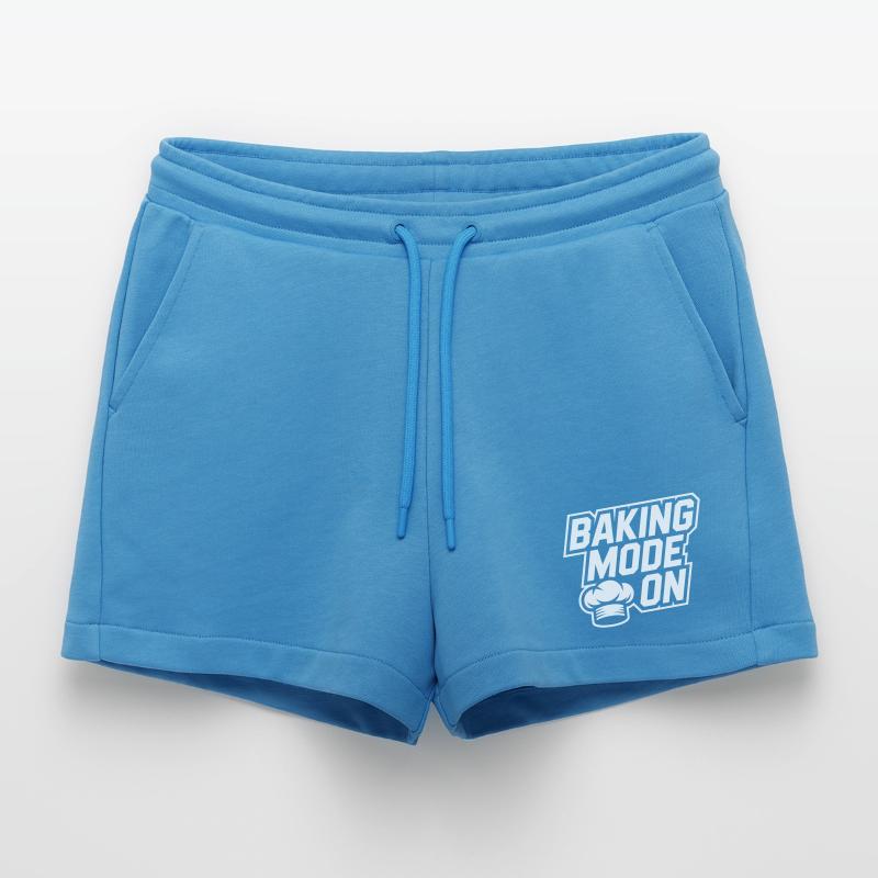 Baking Mode On – Kitchen Humor Design Organic Relaxed Cropped Shorts Made in EU
