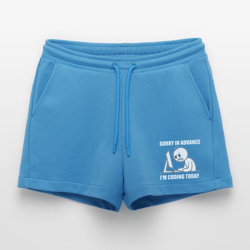 Proud software developer for programming students Organic Relaxed Cropped Shorts Made in EU