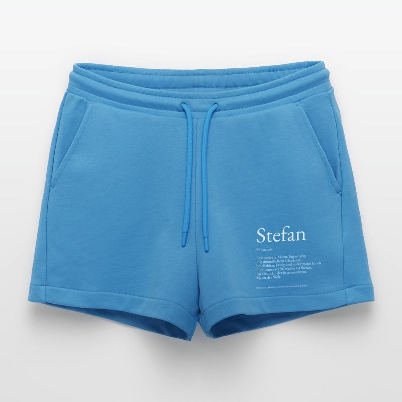 Stefan Dictionary Explanation First name Stefan Organic Relaxed Cropped Shorts Made in EU