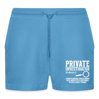 Privatdetektiv-Kostümbeobachtung Privatdetektiv - Organic Relaxed Cropped Shorts Made in EU -  Sol Blue - Vorne