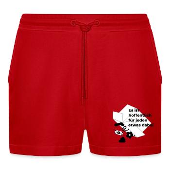 für jeden etwas dabei - Organic Relaxed Cropped Shorts Made in EU - Rot - Vorne