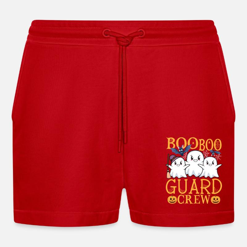 Security Guard Guard Guard Gift - Organic Relaxed Cropped Shorts Made in EU - red