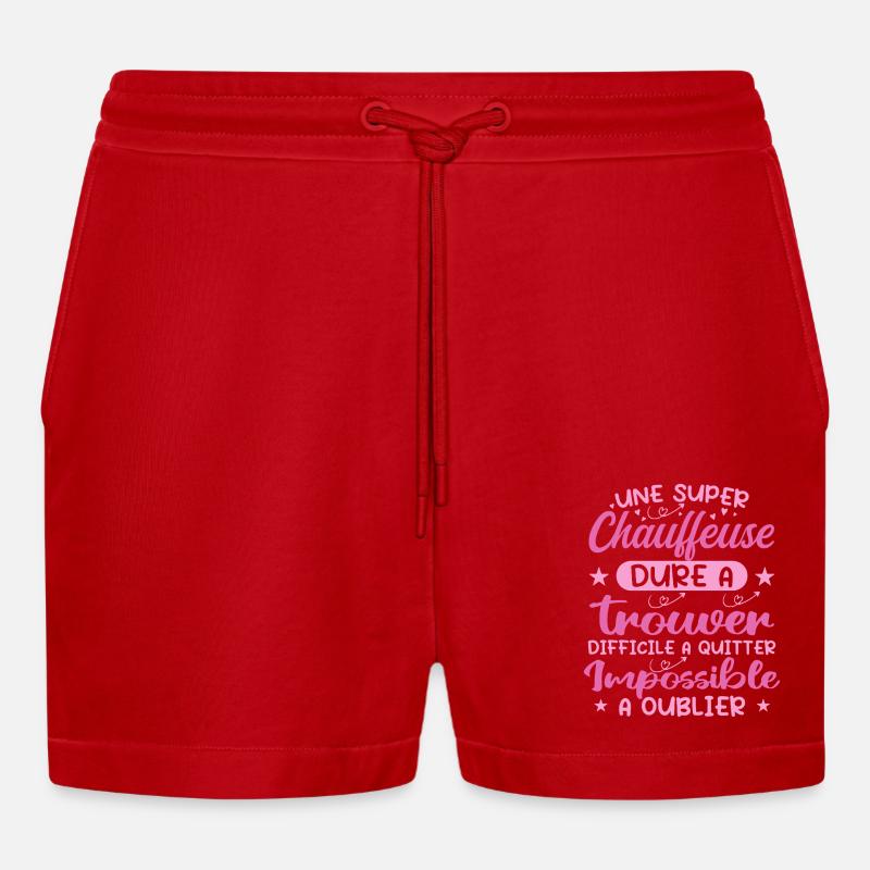 Ein Super Sessel - Sessel Geschenk - Organic Relaxed Cropped Shorts Made in EU - Rot