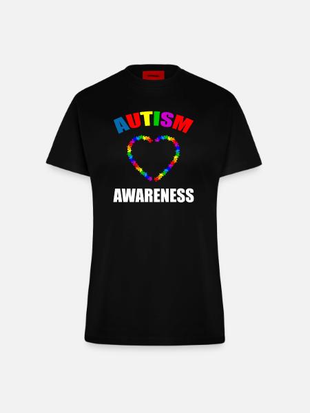 Autism Awareness - Fitted T-Shirt - made by SPREAD - SOLID BLACK