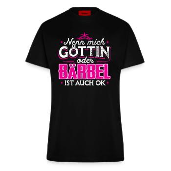 BÄRBEL - Göttin - Fitted T-Shirt - made by SPREAD - SOLID BLACK - Vorne