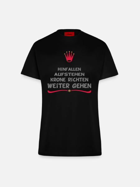 lustige Sprüche - Fitted T-Shirt - made by SPREAD - SOLID BLACK