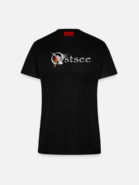 Ostsee Möwe Eisräuber Raubvogel - Fitted T-Shirt - made by SPREAD - SOLID BLACK