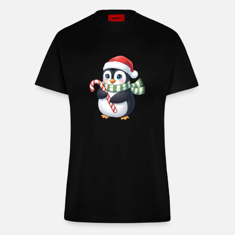 Weihnachtspinguin - eine tolle Geschenkidee - Fitted T-Shirt - made by SPREAD - SOLID BLACK