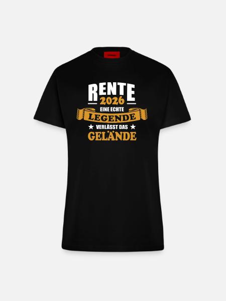 Rente 2026 - Ruhestand - Pension - Fitted T-Shirt - made by SPREAD - SOLID BLACK