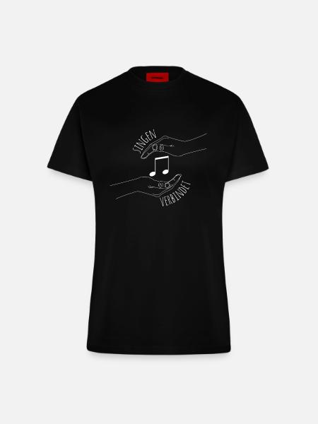 Singen verbindet - Musik - Fitted T-Shirt - made by SPREAD - SOLID BLACK