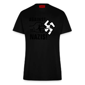 gegen_nazis_012011_g_3c - T-shirt bio slim fit fabriqué en UE - SOLID BLACK - Devant