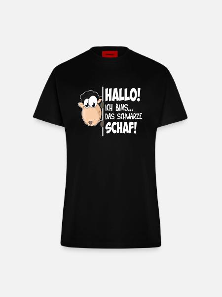 Das schwarze Schaf - Fitted T-Shirt - made by SPREAD - SOLID BLACK