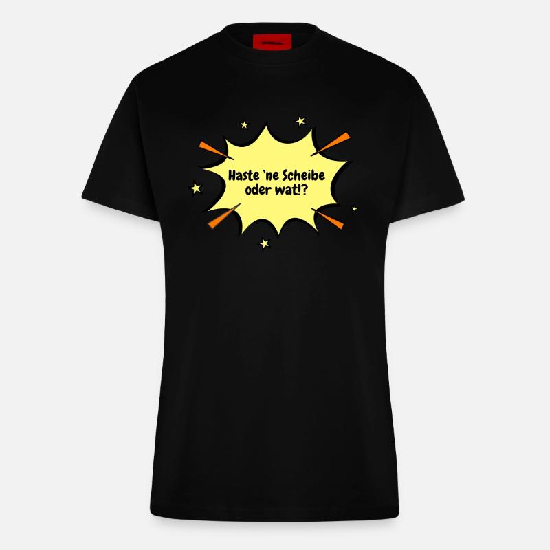 Berlin Haste ’ne Scheibe oder wat!? - Fitted T-Shirt - made by SPREAD - SOLID BLACK