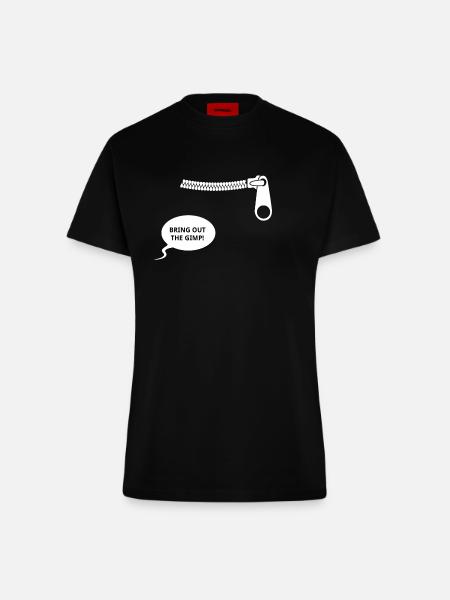 Bring out the gimp - Fitted T-Shirt - made by SPREAD - SOLID BLACK