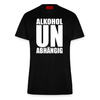 Alkoholunabhängig Sober Straight Edge Alkoholfrei - Fitted T-Shirt - made by SPREAD - SOLID BLACK - Vorne