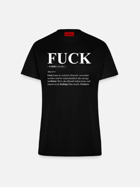 Fuck Verb - Fitted T-Shirt - made by SPREAD - SOLID BLACK