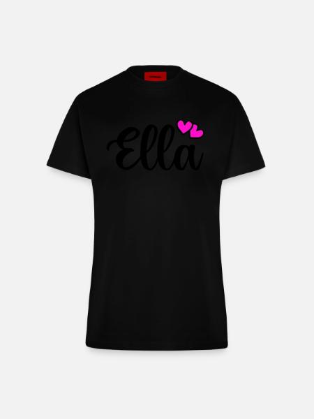 ella name - Fitted T-Shirt - made by SPREAD - SOLID BLACK
