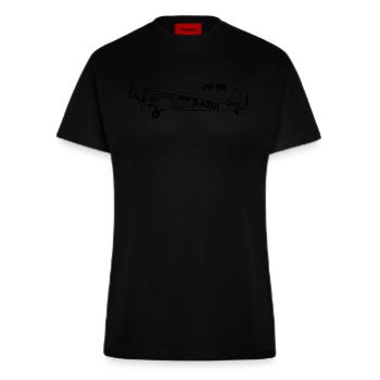 Ju-52 - Fitted T-Shirt - made by SPREAD - SOLID BLACK - Vorne
