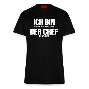 Hund Hundewiese Hundebesitzer Gassi Rudelführer - Fitted T-Shirt - made by SPREAD - SOLID BLACK - Vorne