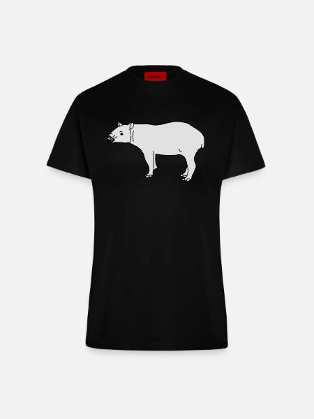Tapir - Fitted T-Shirt - made by SPREAD - SOLID BLACK
