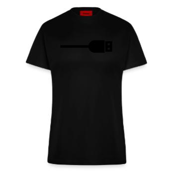 USB - Fitted T-Shirt - made by SPREAD - SOLID BLACK - Front