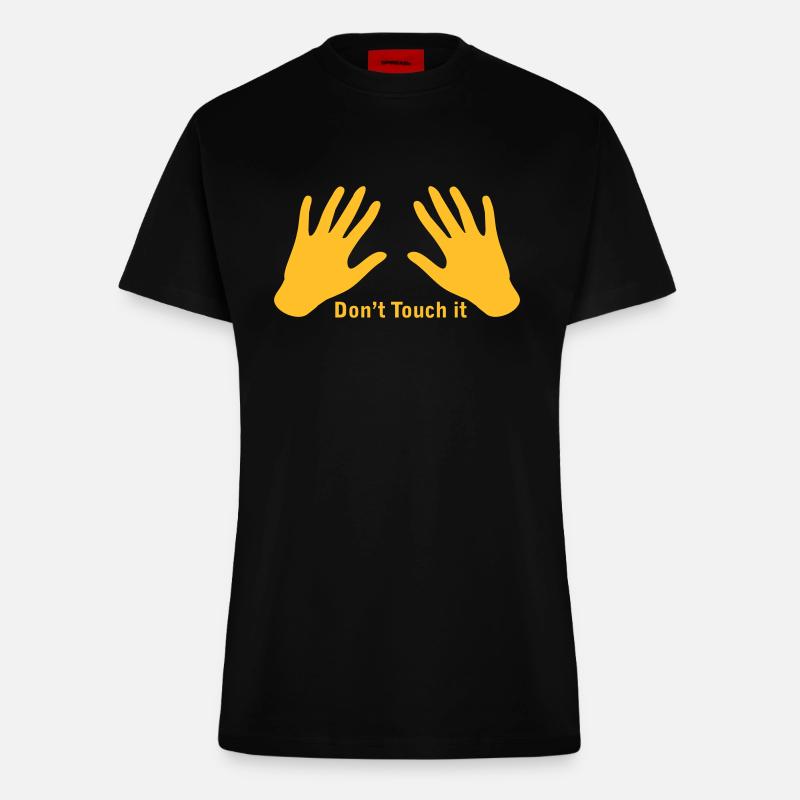 Don't touch it - Fitted T-Shirt - made by SPREAD - SOLID BLACK
