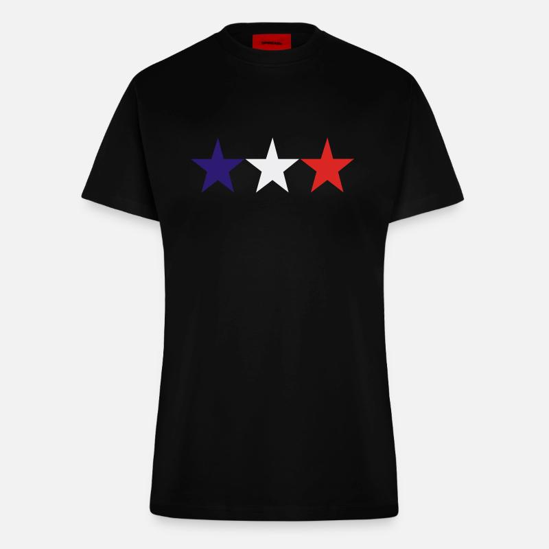 france - Fitted T-Shirt - made by SPREAD - SOLID BLACK