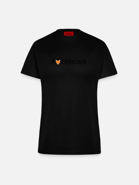 Spruch Fuchskind schwarz - Fitted T-Shirt - made by SPREAD - SOLID BLACK