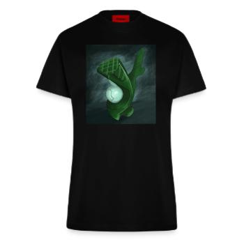 Abstrakte Skulptur - Fitted T-Shirt - made by SPREAD - SOLID BLACK - Vorne