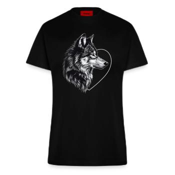 Loup - T-shirt bio slim fit fabriqué en UE - SOLID BLACK - Devant