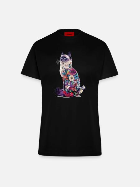 Birma - Fitted T-Shirt - made by SPREAD - SOLID BLACK