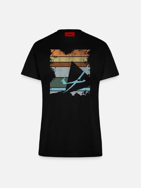 Segelfliegen - Fitted T-Shirt - made by SPREAD - SOLID BLACK