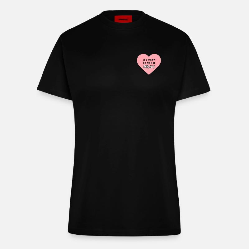 C’est normal de ne pas aller bien - T-shirt bio slim fit fabriqué en UE - SOLID BLACK