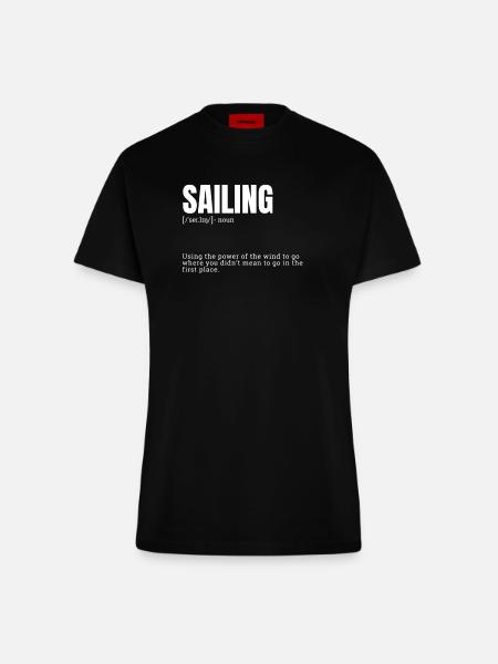 Funny Sailing Definition - Fitted T-Shirt - made by SPREAD - SOLID BLACK