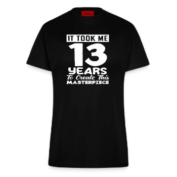 13. Geburtstag Meisterwerk 13 Jahre - Fitted T-Shirt - made by SPREAD - SOLID BLACK - Vorne
