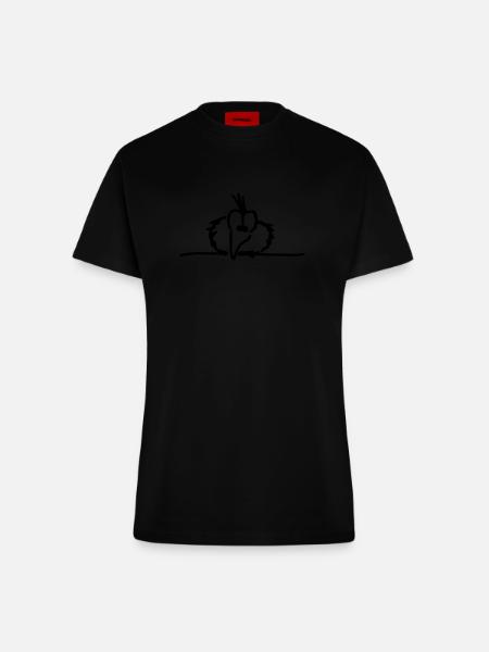 piep - Fitted T-Shirt - made by SPREAD - SOLID BLACK